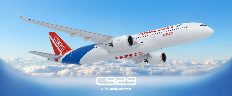 Render del futuro Avin COMAC C919 de doble pasillo. Foto: COMAC